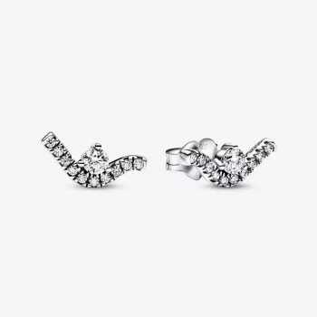 Pandora® 'Wave' Damen Sterling Silber Ohrstecker - Silber 292544C01