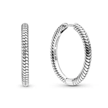 Pandora® 'Moments' Damen Sterling Silber Creolen - Silber 299532C00