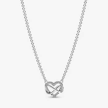 Pandora® 'Infinity Heart' Femmes Argent Collier - Argent 392666C01-50