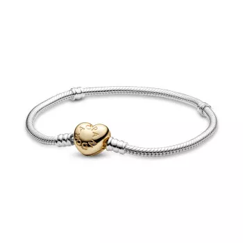 Pandora® 'Moments heart' Dames Zilver 925 925 Armband (sieraad) - Zilver/Goud 568707C00-20