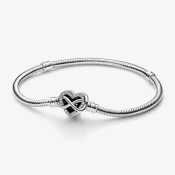 Pandora® 'Infinity Heart' Damen Sterling Silber Armbänd - Silber 592645C01-19