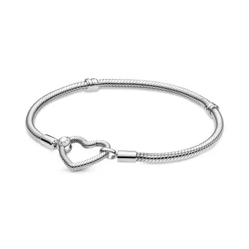Pandora® 'Moments Heart' Damen Sterling Silber Armbänd - Silber 599539C00-19