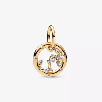 Pandora® Pandora Moments 'Zodiac Sign' Women's Gold Plated Metal Charm - Gold 762710C01