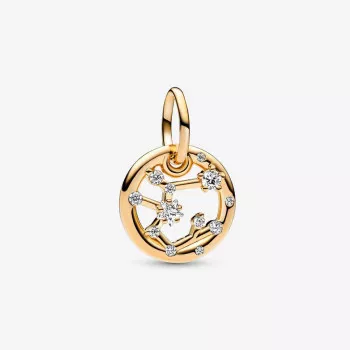 Pandora® Pandora Moments 'Zodiac Sign' Women's Gold Plated Metal Charm - Gold 762723C01