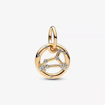 Pandora® Pandora Moments 'Zodiac Sign' Women's Gold Plated Metal Charm - Gold 762725C01