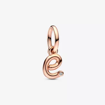 Pandora® 'Script Alphabet' Damen Verchromtem Metall Charm - Rosé 782463C01