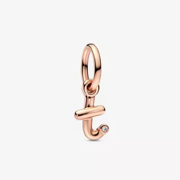 Pandora® 'Script Alphabet' Damen Verchromtem Metall Charm - Rosé 782469C01