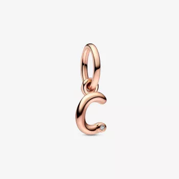 Pandora® 'Script Alphabet' Damen Verchromtem Metall Charm - Rosé 782472C01