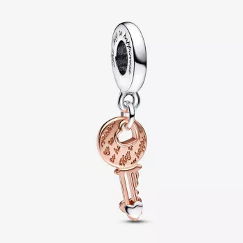 Pandora® 'Padlock' Damen Sterling Silber Charm - Silber/Rosa 782510C00