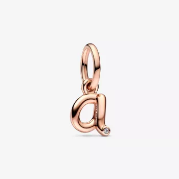 Pandora® 'Script Alphabet' Damen Verchromtem Metall Charm - Rosé 782531C01