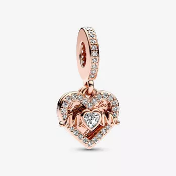 Pandora® 'Family & Friends' Women's Gold Plated Metal Charm - Rose 789402C01