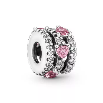 Pandora® 'Elevated Heart' Damen Sterling Silber Charm - Silber 791161C01