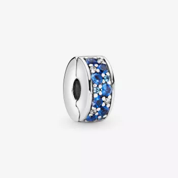 Pandora® 'Pavé Clip' Damen Sterling Silber Charm - Silber 791817NSBMX