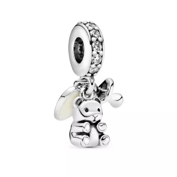Pandora® 'Teddy Bear' Damen Sterling Silber Charm - Silber 792100CZ