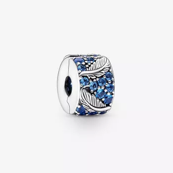 Pandora® 'Curved Feather' Damen Sterling Silber Charm - Silber 792552C01
