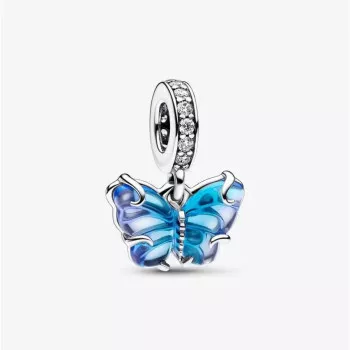 Pandora® 'Blue Butterfly' Damen Sterling Silber Charm - Silber 792698C01