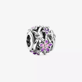 Pandora® 'Pink Daisy Flower' Damen Sterling Silber Charm - Silber 798772C02