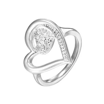 Pierre Cardin® Dames Messing Ring (sieraad) - Zilverkleurig PCRG00469A180