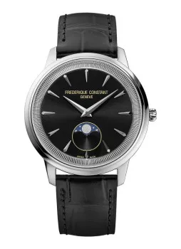 Frederique Constant® Analog 'Moneta Moonphase' Unisex Uhr FC-206B3S6