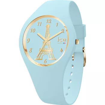 Ice Watch® Analogue 'Ice Cocorico - Eiffel Tower - Light Blue' Women's Watch 023245