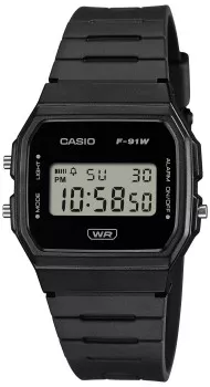 Casio® Digital 'Casio Collection' Unisex's Watch F-91WB-1AEF