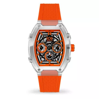 Ice Watch® Multi Dial 'Ice boliday - clear orange skel' Unisex Horloge (Medium) 024285
