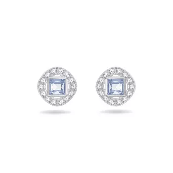 Swarovski® 'Angelic Square' Women's Base Metal Stud Earrings - Silver 5352048