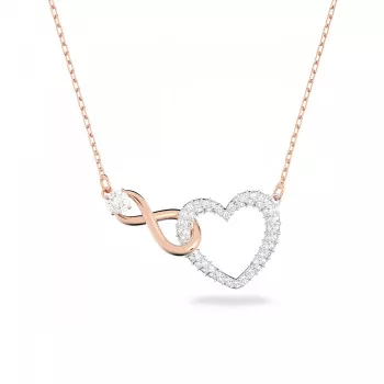 Swarovski® 'Swarovski Infinity' Femmes Métal plaqué Collier - Argent/Rose 5518865