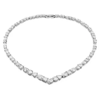 Swarovski® 'Tennis Deluxe' Damen Metall Halsband - Silber 5556917