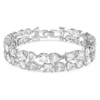 Swarovski® 'Tennis deluxe' Dames Metaal Armband (sieraad) - Zilverkleurig 5562088