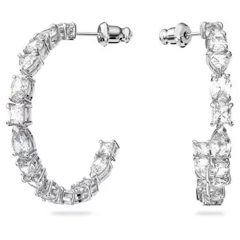 Swarovski® 'Tennis Deluxe' Damen Metall Creolen - Silber 5562128