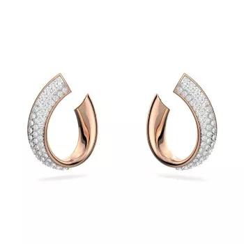 Swarovski® 'Exist' Damen Verchromtem Metall Creolen - Rosé 5636448