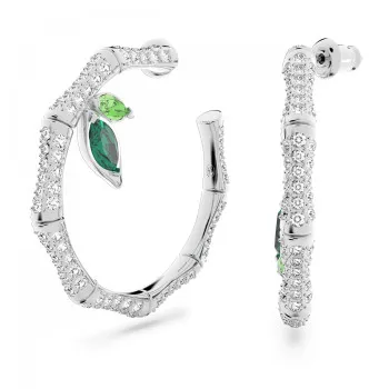 Swarovski® 'Dellium' Damen Metall Creolen - Silber 5645373