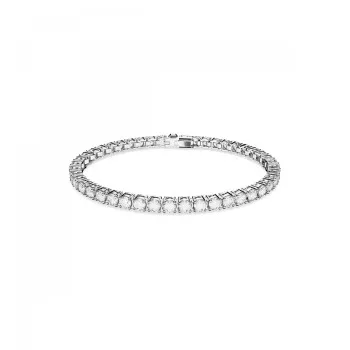 Swarovski® 'Matrix Tennis' Women's Base Metal Bracelet - Silver 5648938