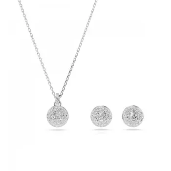 Swarovski® 'Meteora' Dames Set: Ketting + Oorbellen - Zilverkleurig 5683445