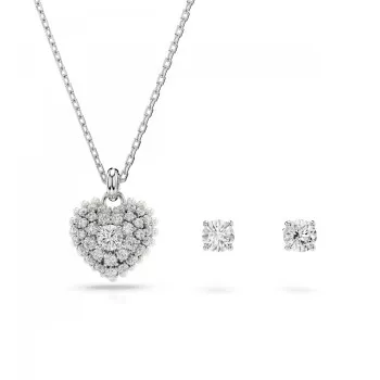 Swarovski® 'Hyperbola' Dames Set: Ketting + Oorbellen - Zilverkleurig 5684383