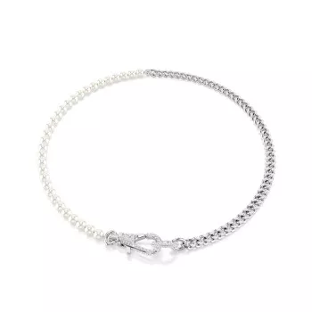 Swarovski® 'Dextera' Damen Metall Halsband - Silber 5689634