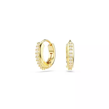 Swarovski® 'Matrix' Women's Gold Plated Metal Hoop Earrings - Gold 5697228