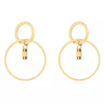 Tommy Hilfiger® Dames RVS Oorhangers - Goudkleurig 2780321