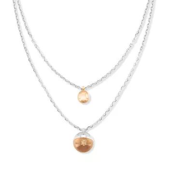 Tommy Hilfiger® Damen Edelstahl Halskette mit Anhänger - Silber 2780491