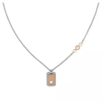 Tommy Hilfiger®  Femmes Acier inoxydable Collier avec pendentif - Argent/or rose 2780577