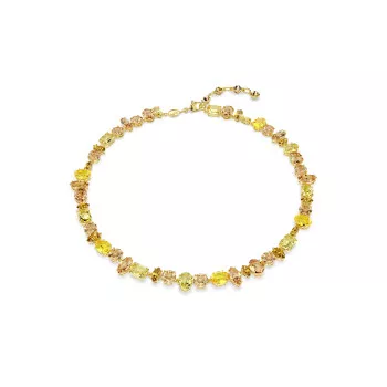 Swarovski® 'Gema' Women's Gold Plated Metal Necklace - Gold 5718071