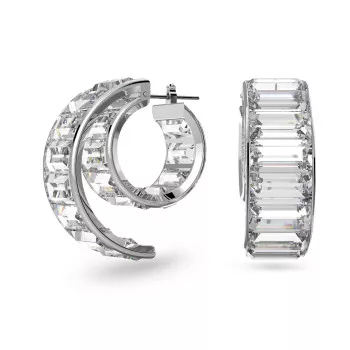 Swarovski® 'Matrix' Damen Metall Creolen - Silber 5600776
