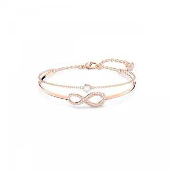 Swarovski® 'Swarovski infinity' Dames Verguld Metaal Armband (sieraad) - Rosékleurig 5518871