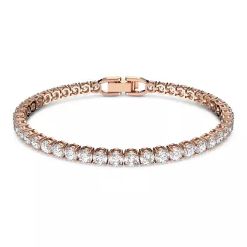 Swarovski® 'Tennis Deluxe' Damen Verchromtem Metall Armbänd - Rosé 5464948