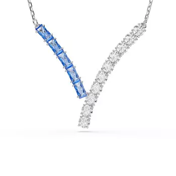 Swarovski® 'Matrix' Women's Base Metal Necklace - Silver 5732265