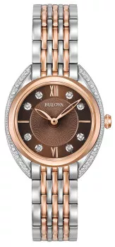 Bulova® Analogique 'Classic Diamond' Femmes Montre 98R230