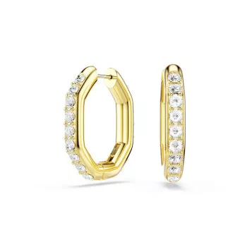 Swarovski® 'Dextera Octagon' Damen Verchromtem Metall Creolen - Gold 5724584