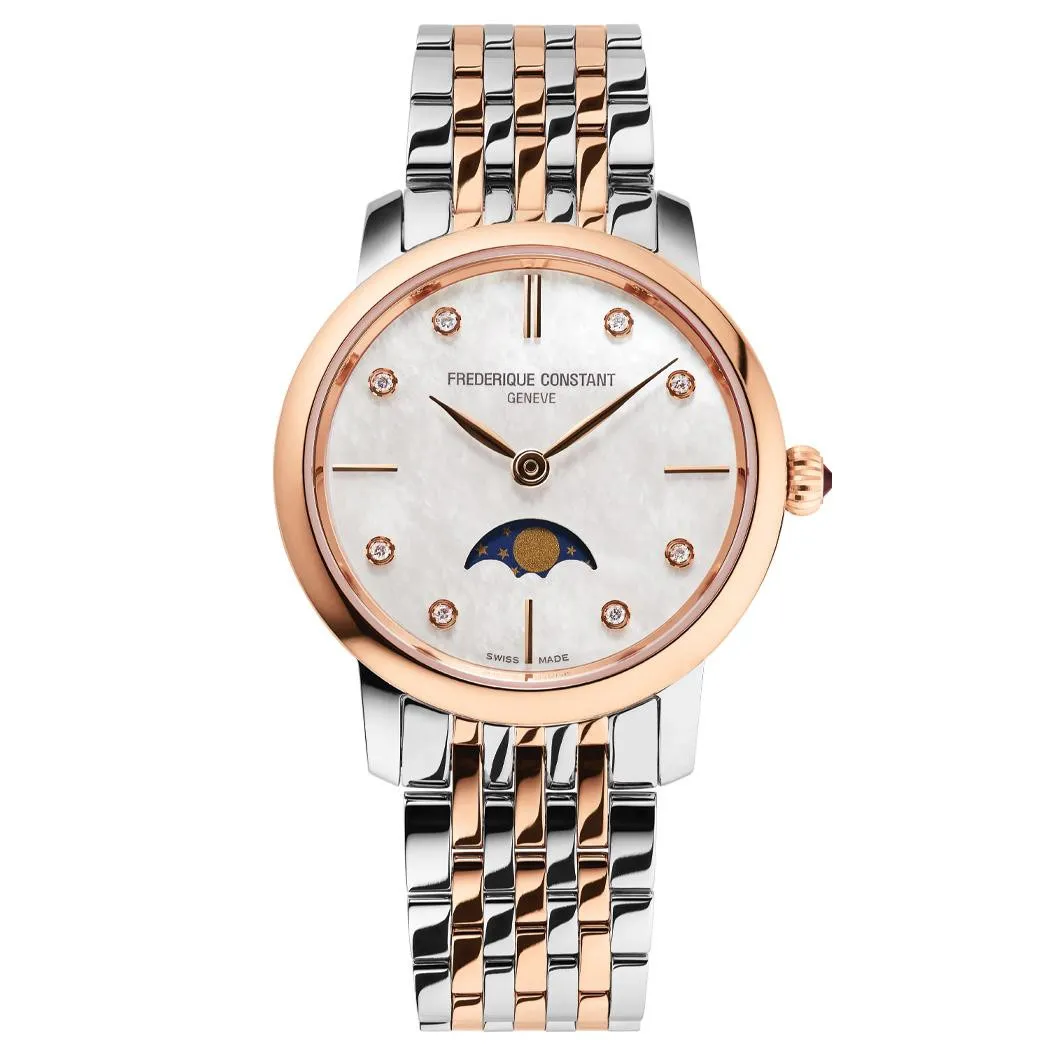 Frederique Constant Slimline Moonphase FC-206MPWD1S2B Quartz Watch