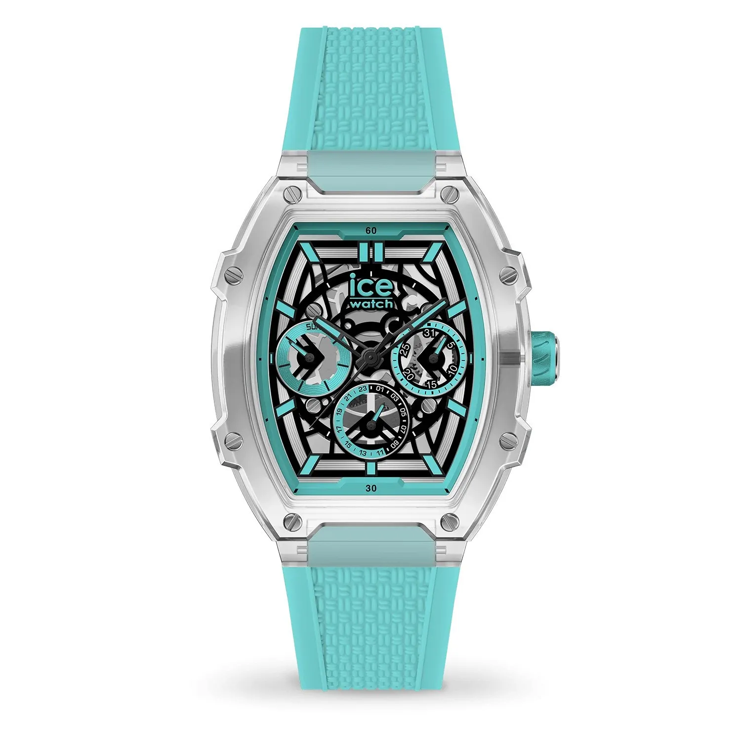 ICE-WATCH ICE boliday Clear white skel Plastic orologio da uomo bianco con cinturino in silicone, 024289 (Medium